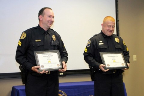 Sgt Greg Beebe and Sgt Steve Hamilton. (Photo by CPD-Jim Knoll) Sgt Greg Beebe and Sgt Steve Hamilton. (Photo by CPD-Jim Knoll)