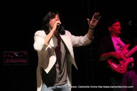 Ryan Christopher of the Journey Tribute Band Chain Reaction performing on Friday evening