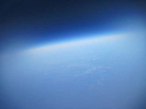 An image taken from the stratosphere.
