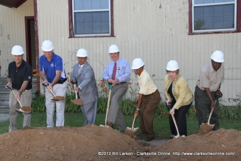 The South Guthrie Community Center groundbreaking ceremony held on May 24th, 2012. The South Guthrie Community Center groundbreaking ceremony held on May 24th, 2012.