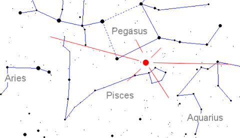Skymap for New Meteor Shower