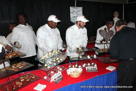 APSU Culinary Students at their booth at the Chocolate Affair community event.