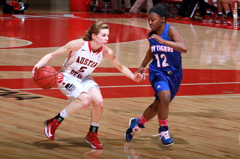Austin Peay Women's Basketball's Junior Nicole Olszewski grabbed a career-high 10 rebounds in the Lady Govs loss to Tennessee State, Saturday. (Courtesy: Brittney Sparn/APSU Sports Information) Austin Peay Women's Basketball's Junior Nicole Olszewski grabbed a career-high 10 rebounds in the Lady Govs loss to Tennessee State, Saturday. (Courtesy: Brittney Sparn/APSU Sports Information)