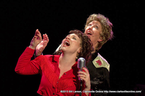 "Always... Patsy Cline" featuring Jacque Clydesdale as Patsy Cline and Leslie Green as Louise Seger at the Roxy Regional Theatre.