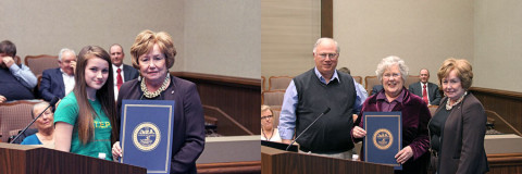 Alexis Mihalinec (left photo) and Susan and Bobby Powers (right photo) have been selected for the 2012 Governor’s Volunteer Stars Awards.