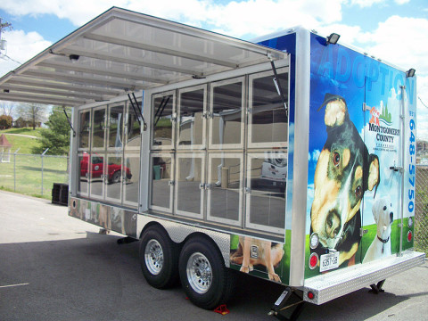 Montgomery County Animal Control Mobile Adoption Trailer.