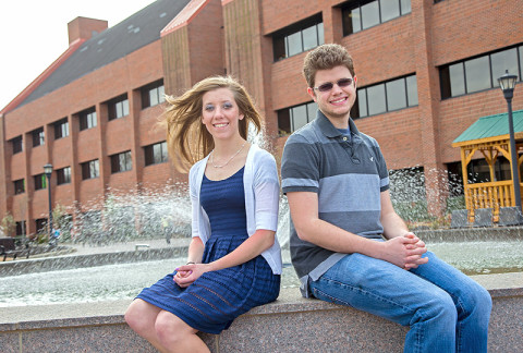 APSU students Kristen Knight and Chris Hayes were both named Barry M. Goldwater Scholars. (Photo by Beth Liggett/APSU)