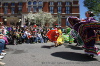 Dancers from Little Mexico & Latin Folklore perform at the Courthouse Stage