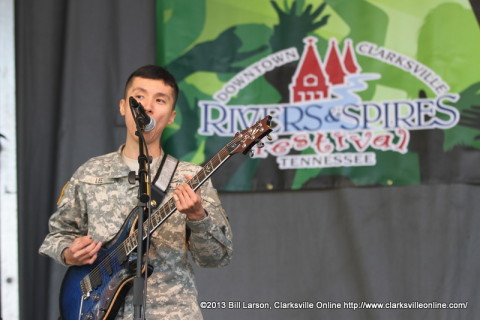 The 101st Airborne Division Rock Band performing at the 2013 Rivers and Spires Festival