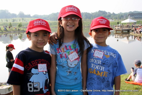 Siblings at the 2013 TWRA Youth Fishing Rodeo at Liberty Park