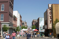 Downtown Clarksville during the Annual Rivers and Spires Festival