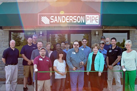 Sanderson Pipe Green Certification Ribbon Cutting.