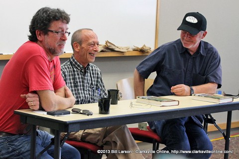 (L to R) Tom Franklin, Dale Ray Phillips and George Singleton on the Grit Lit Panel.