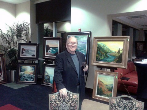 Larry Martin's Paintings at Planters Bank Hilldale Gallery in July