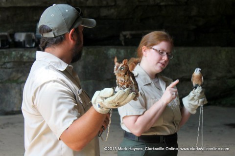 Rebecca Davenport of Paris Landing State Park and Shawn Settle, Dunbar Cave Seasonal Interpretive Ranger will be doing a Birds of Prey Program Saturday, August 24th.