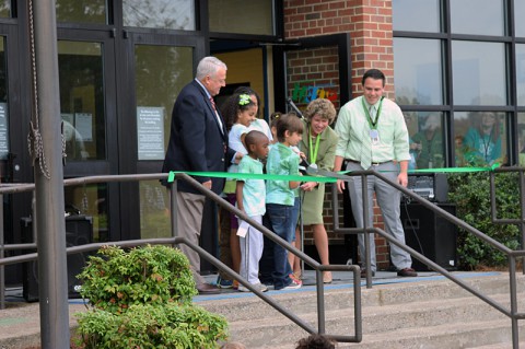 Moore Magnet School Green Certification Ribbon Cutting Ceremony.