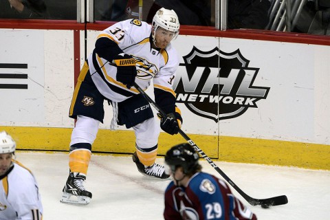 Nashville Predators center Colin Wilson (33). (Ron Chenoy-USA TODAY Sports) Nashville Predators center Colin Wilson (33). (Ron Chenoy-USA TODAY Sports)