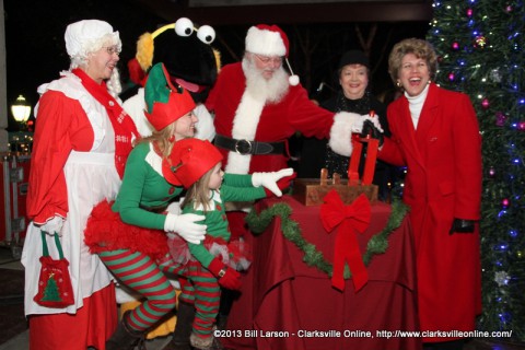 The lighting of the 2013 Christmas on the Cumberland Display