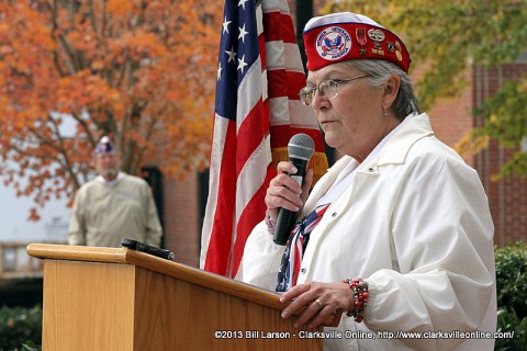  Sergeant First Class (Ret) Mary D. Ross speaking about Woman Veterans