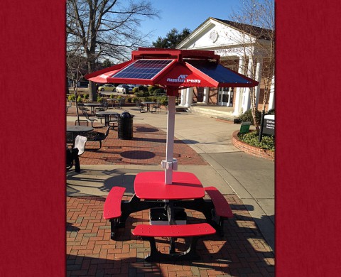 New solar picnic table on APSU campus