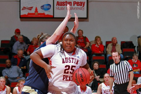 Freshman Tearra Banks scored a career-high 19 points in the Lady Govs win at SIUE, Monday. (Brittney Sparn/APSU Sports Information) Freshman Tearra Banks scored a career-high 19 points in the Lady Govs win at SIUE, Monday. (Brittney Sparn/APSU Sports Information)