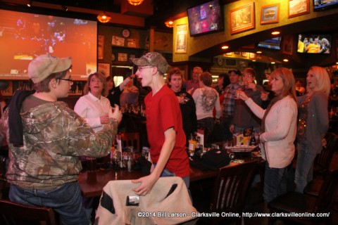 Clarksvillians welcoming in the New Year at the Tilted Kilt