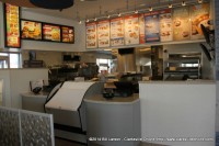The serving counter at the newly remodeled White Castle