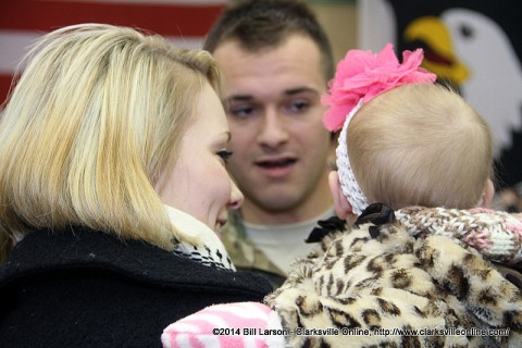 A soldier renewing the family bond