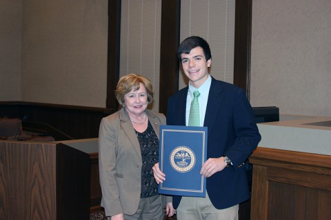 Montgomery County Youth honoree Nick Cunningham.