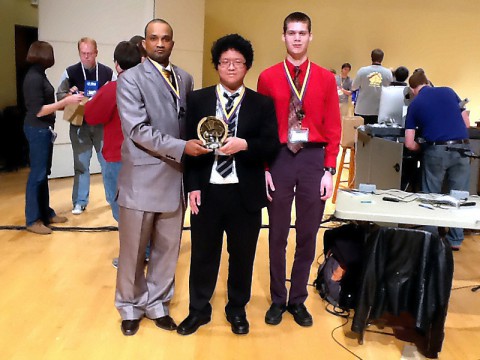 Dodji Kuwonu, David Zhang and Benjamin D. Firth led the APSU Math Jeopardy Team to a second place win at the Mathematics Association of Mathematics south-east sectional annual meeting.