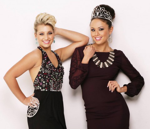 2013 Miss River Teen, Hope Parker (L) and Miss River Queen, Sarah Gross (R)