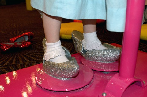 Try on the Silver Slippers