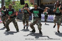 The North West High School Step Team performingin the Daymar Institute Stomping in the Street event at the 2014 Rivers and Spires Festival