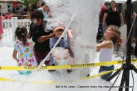 Kids play in the Bubble Machine at the 2014 Rivers and Spires Festival