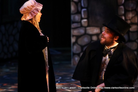Young Cosette (Kylan Elizabeth Ritchie) with Jean Valjean (Will Sevier)