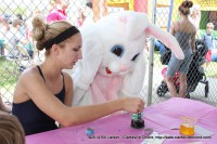 The Easter Bunny dyes his own Egg at the City of Clarksville's Wettest Egg Hunt on Saturday
