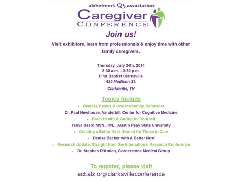 Caregiver Conference July 24th, 2014