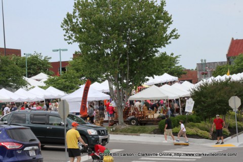 The lower section of the Downtown Market in Historic Downtown Clarksville, Tennessee.