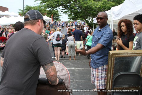 The crowded Downtown Market on opening day