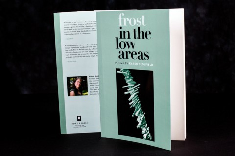 Karen Skofield's book, “Frost in the Low Areas,”  recipient of this year’s PEN New England Award.