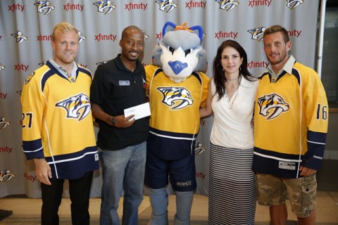 LEAP organization receives grant award from Nashville Predators Foundation.