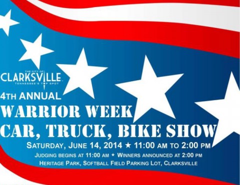 4th annual Warrior Week Car/Truck/Bike Show, June 14th
