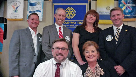 (L-R) Mike Rainey, Steve Kemmer, Kim Davis, Dan Dickerson, (Seated) Joe Sweeten, and Betty Burchett.