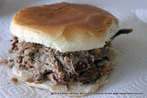 The famous Lone Oak Picnic Barbecue Sandwich.