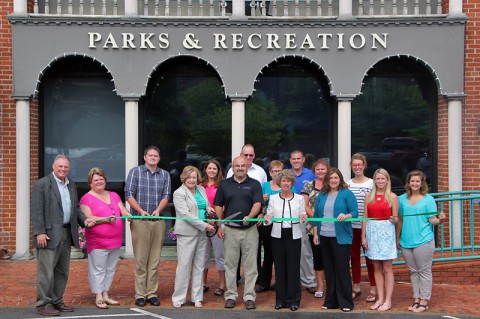 Clarksville Parks and Recreation Department green ribbon cutting ceremony.