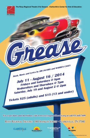 Grease at Clarksville's Roxy Regional Theatre.