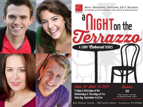 "A Night on the Terrazzo" performers Ryan Bowie, Corinne Bupp, Allie McCaw and Chase Miller.