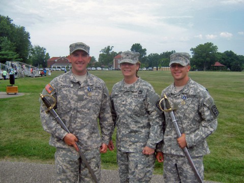 APSU ROTC Cadets Ryan Krause, Kristin Coughenour and Sean Frazzini were recognized as outstanding ROTC cadets during last month’s Leader Development and Assessment Course (LDAC) at Fort Knox, KY.