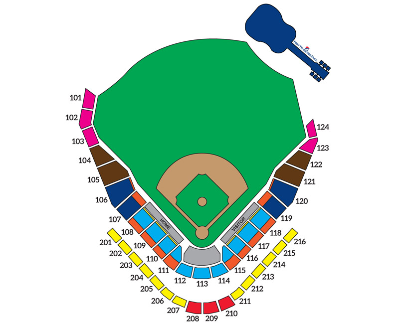 First Tennessee Park Seating Chart