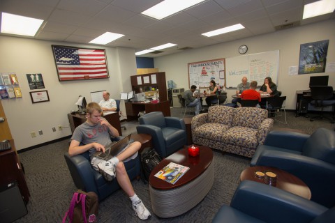 Students are photographed in the Military Student Center on Thursday, June 5, 2014. (Taylor Slifko/APSU)